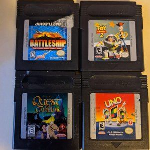 Lot of 4 GBC Kids Games Black Label Toy Story, Uno